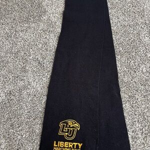 Liberty University Black Scarf with Gold Embroidery